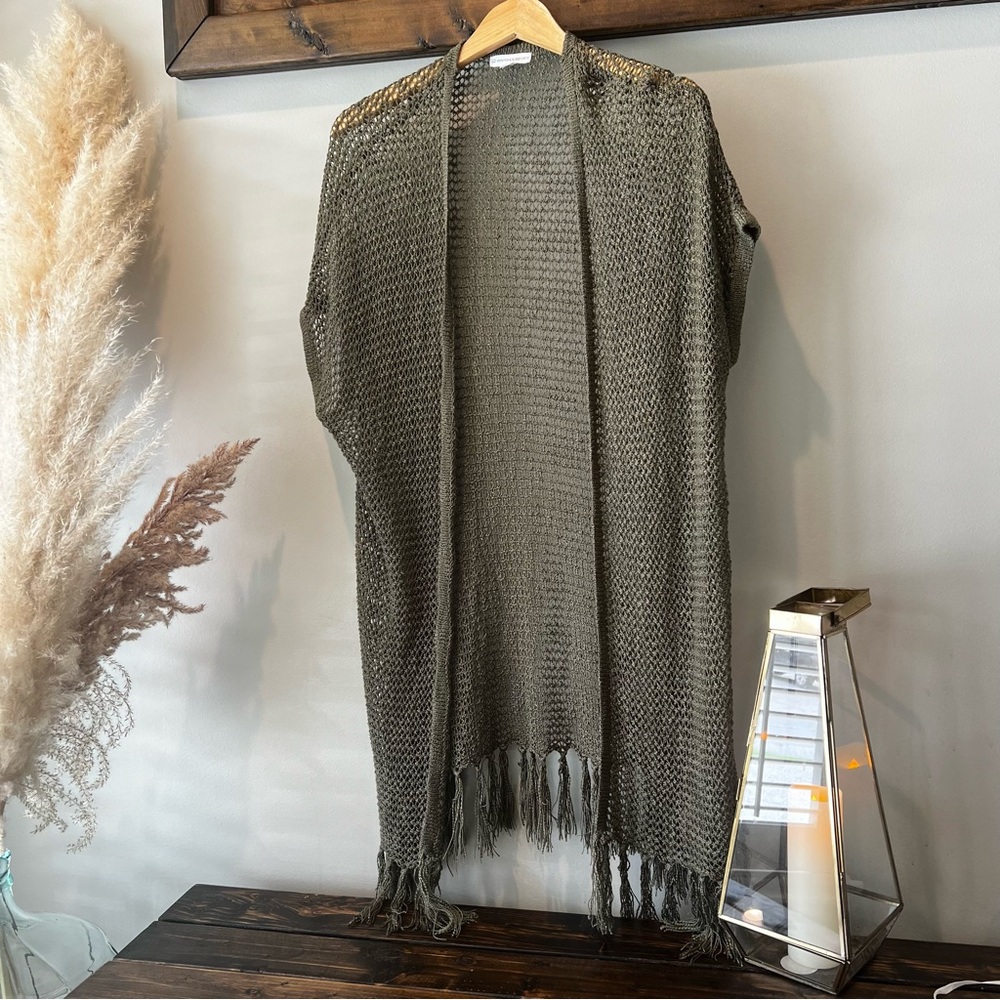 Cap sleeve cardigan